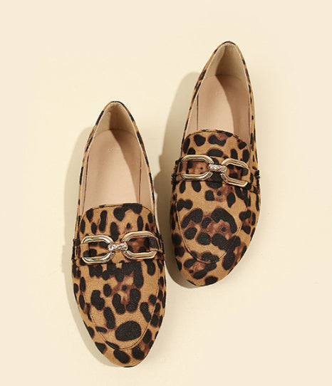 Dames Elegante Trendy Panterprint Loafers | Esaja
