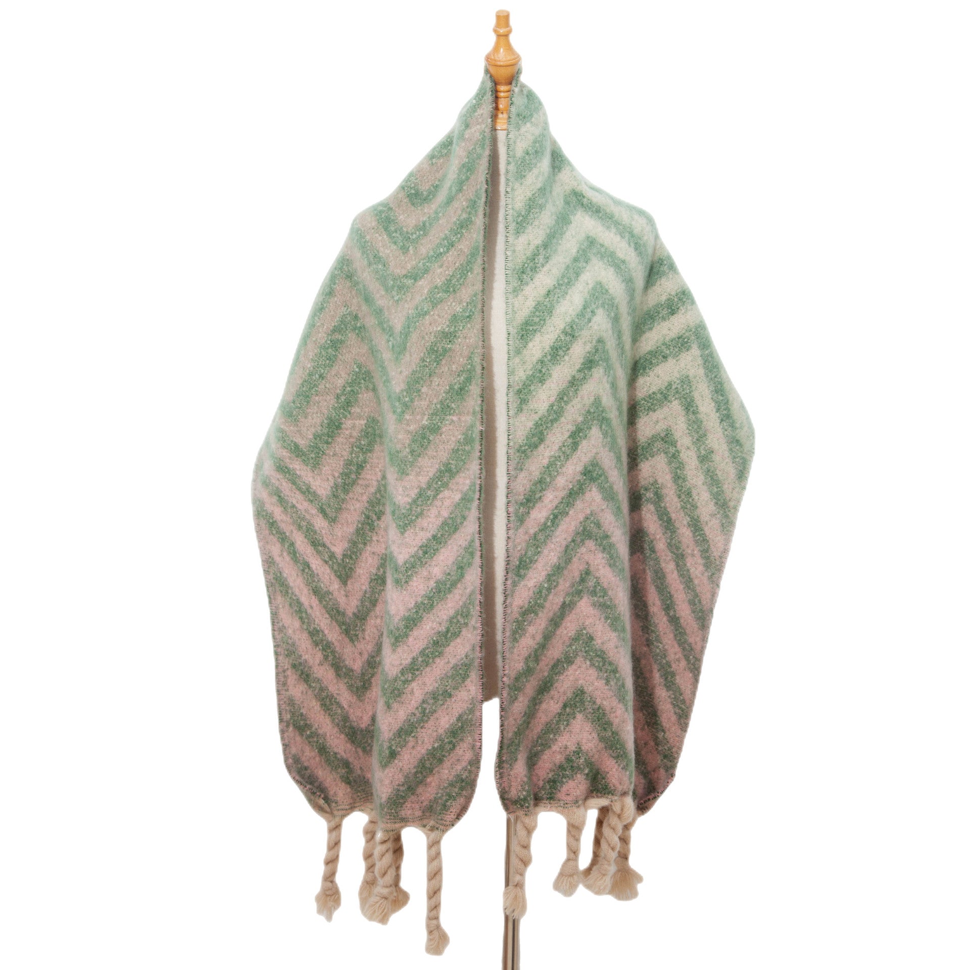 Dames Warm Gebreide Sjaal met Zigzagpatroon | Loraine