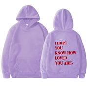 Dames Trendy Hoodie met Self Love Text Print | Soldana