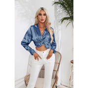 Dames Elegante Satijn Look Blouse | Harper