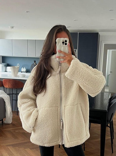 Dames Comfortabele Teddy Jas met Ritssluiting | Bee