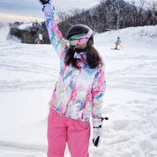 Dames Waterdichte Trendy Warme Ski Jas met Print | Vifada
