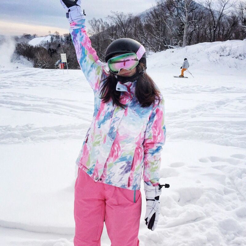 Dames Waterdichte Trendy Warme Ski Jas met Print | Vifada