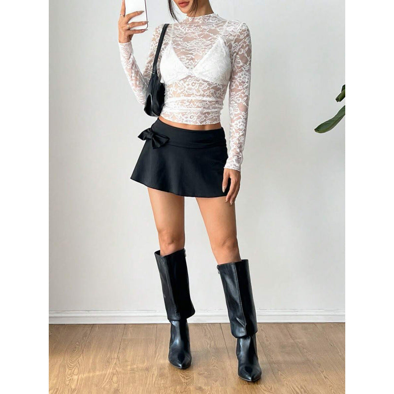 Dames Verleidelijke Kanten Top met Bloemenpatroon en Stretch | Telota