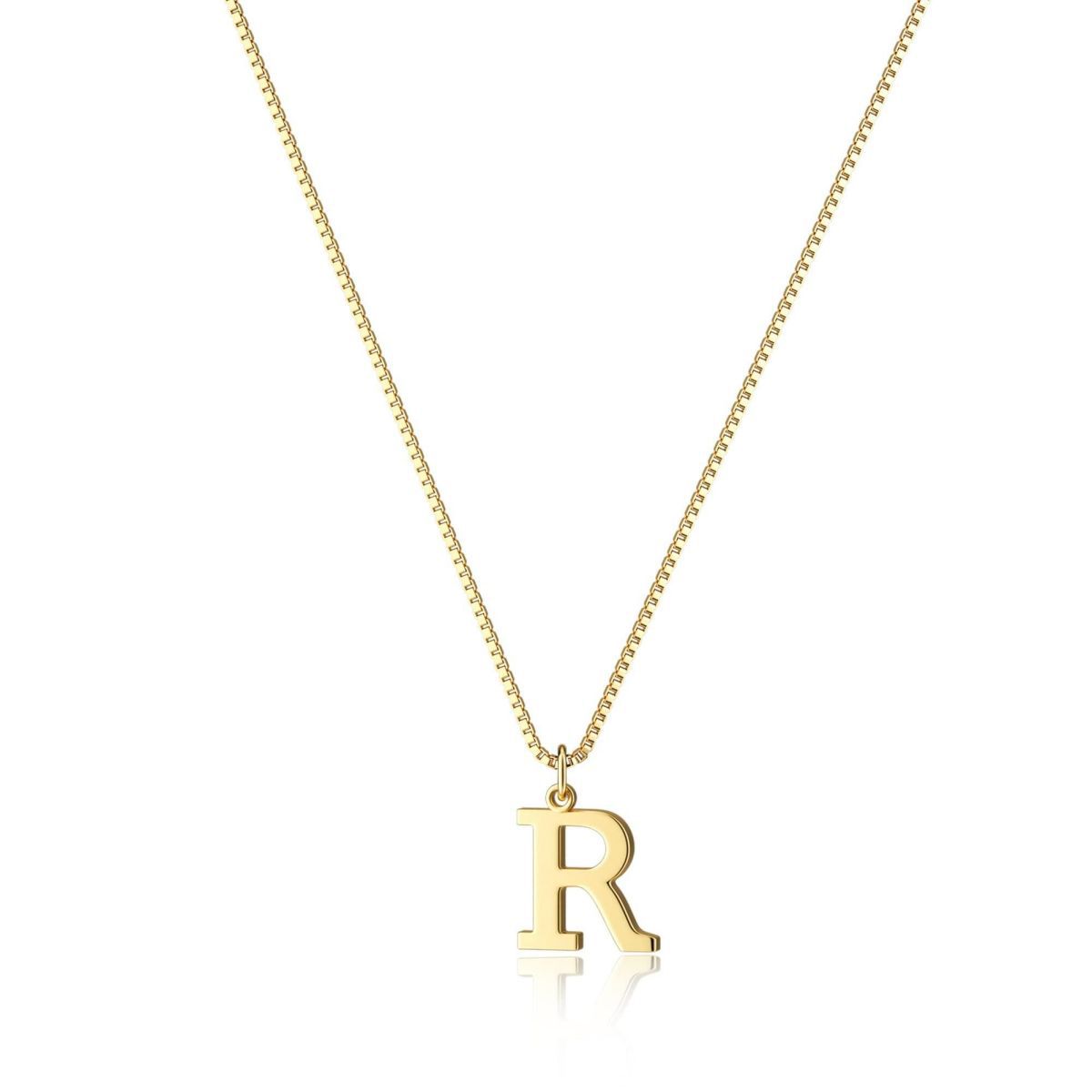 Dames Stijlvolle Trendy Vergulde Gouden Initialen Ketting met Letter | Lanette