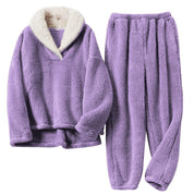 Dames Warme Fleece Pyjama Set | Firouze