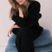 Dames Zacht Gebreid Vest met V-hals | Rilani