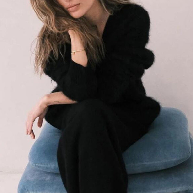 Dames Zacht Gebreid Vest met V-hals | Rilani