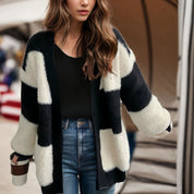 Dames Losvallende Trendy Gebreide Gestreepte Vest | Revera