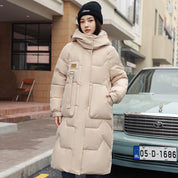 Dames Koreaanse Style Trendy Essential Lange Gewatteerde Puffer Winter Jas | Baloa