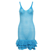 Dames Luchtige Mini Jurk met V-hals en Ruches | Nona