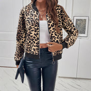 Dames Modieuze Trendy Panterprint Bomber Jas | Delyth