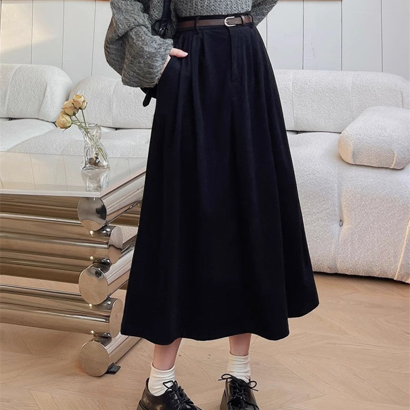 Dames Hoge Taille A-lijn Midi Rok | Amaya