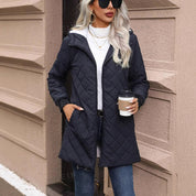 Dames Warme Lichtgewicht Comfortabele Gewatteerde Jas met Capuchon | Bodila