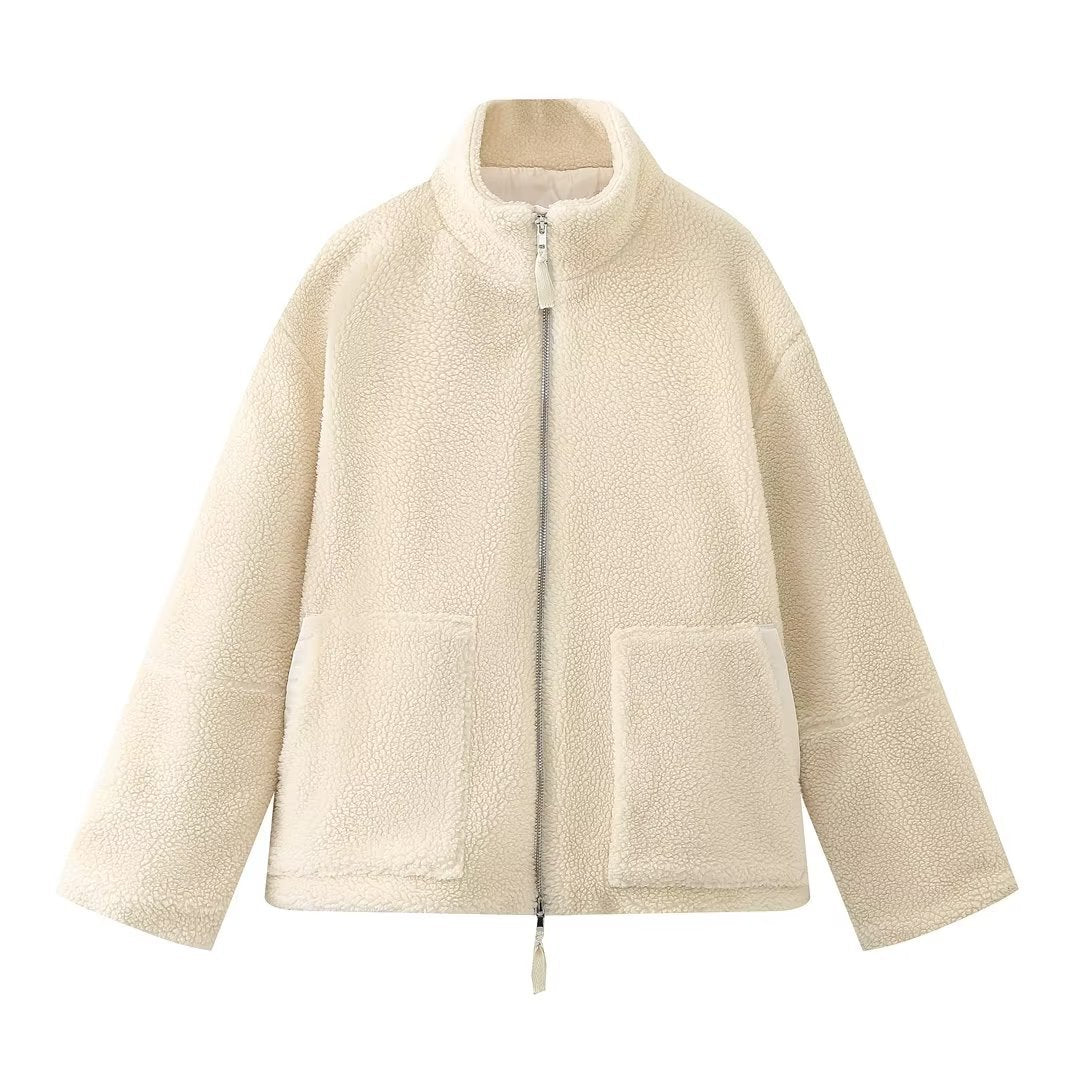 Dames Comfortabele Teddy Jas met Ritssluiting | Bee