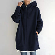 Dames Comfortabele Oversized Hoodie met Rits | Semmy