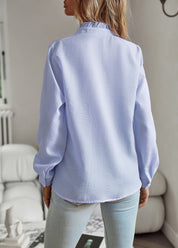 Dames Elegante Fijn Geweven Blouse met Ruches | Helena