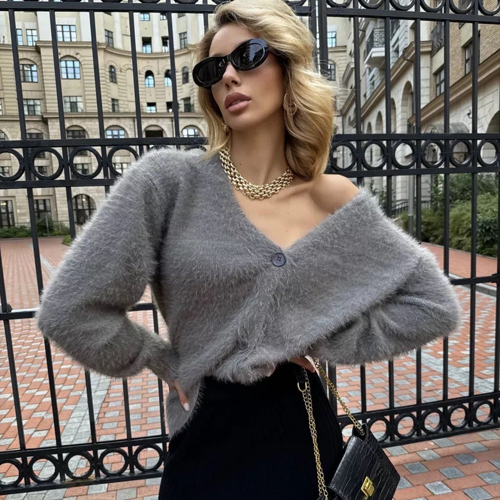 Dames Warm Gebreide Zachte Tijdloze Elegante V-hals Vest | Richana