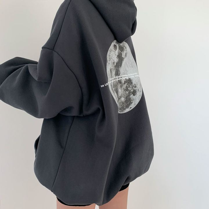 Dames Veelzijdige Casual Street Style Hoodie met Space Print | Sacha