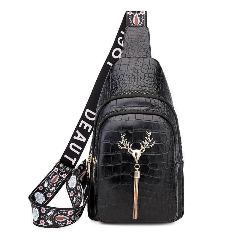 Dames Crossbody Borsttas met Hert & Kwastdetail | Laressa