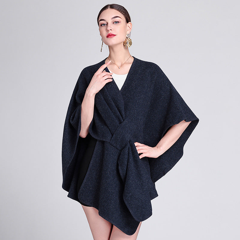 Dames Stijlvolle Elegante Poncho met Riem Detail | Leandra