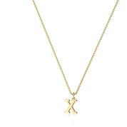 Dames Stijlvolle Trendy Vergulde Gouden Initialen Ketting met Letter | Lanette