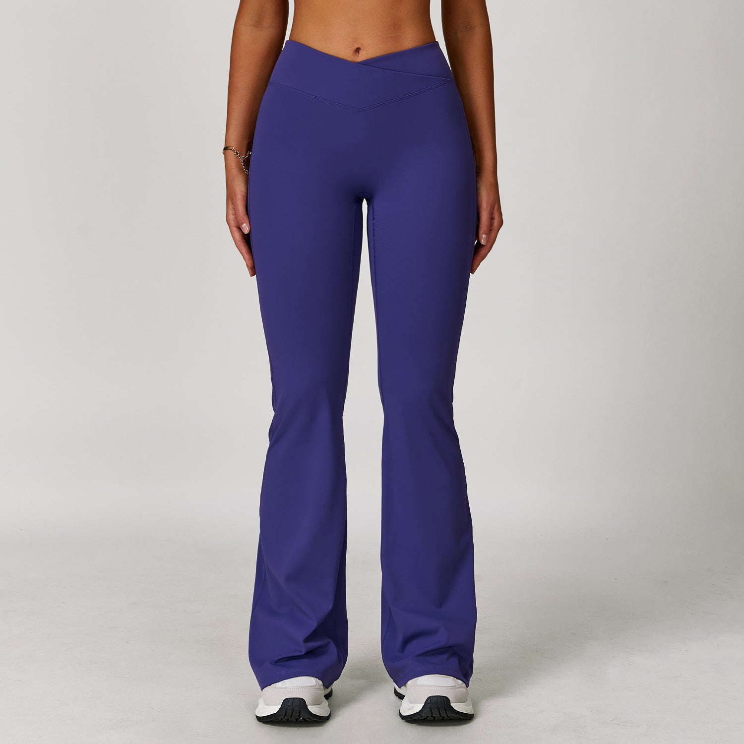 Dames Veelzijdige Sport Yoga Hoge Taille met Cross Waist Design Flare Pant | Ashley