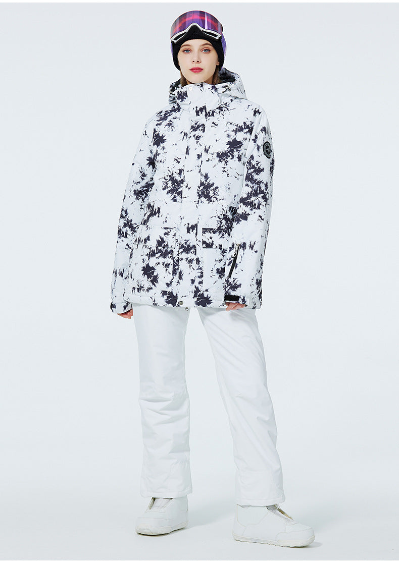 Dames Waterdichte Warme Trendy Ski Overall Set met Print | Vessa