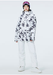 Dames Waterdichte Warme Trendy Ski Overall Set met Print | Vessa