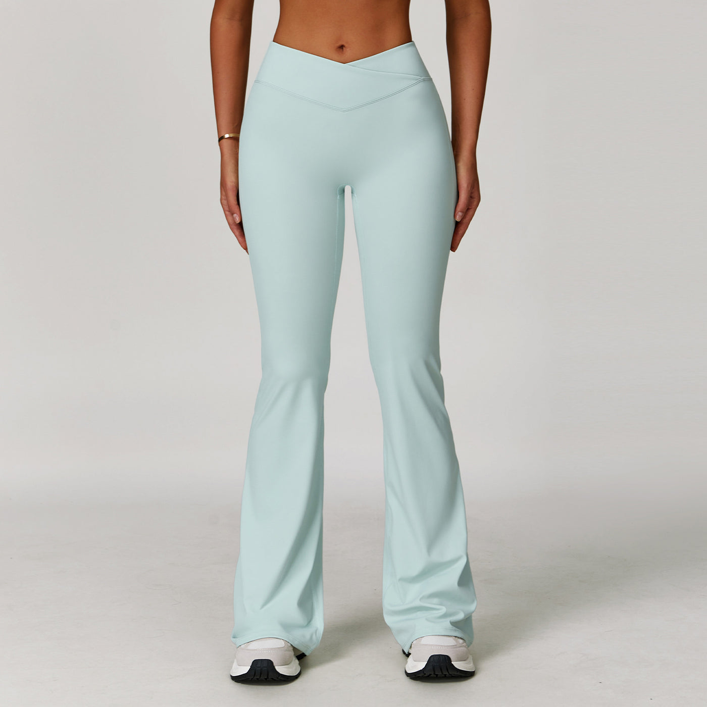Dames Veelzijdige Sport Yoga Hoge Taille met Cross Waist Design Flare Pant | Ashley