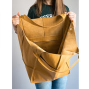 Dames Oversized Faux Leren Vintage Schoudertas | Lara