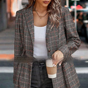 Dames Vintage Look Geruite Elegante Stijlvolle Blazer | Blaine