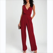 Dames Elegante Jumpsuit met Kant en Diepe V-Hals op de Rug | Analea