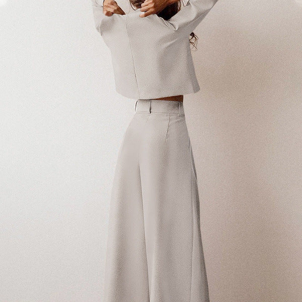 Dames Co-Ord Set met Wijde Broek en Lange Mouw Top | Devani