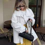 Dames Luxe Trendy Korte Trenchcoat | Betoline