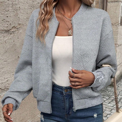 Dames Stijlvol Vest met Rits en Structuur | Raina