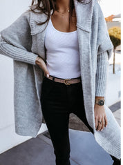 Dames Warm Gebreid Vest met Patchwork | Rozario