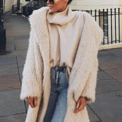 Dames Trendy Stijlvolle Lange Faux Fur Jas | Benoah