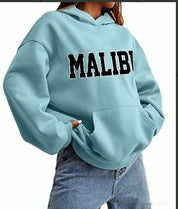 Dames Casual Hoodie met Varsity Malibu Print | Severin