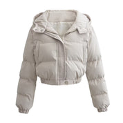Vrouwen Korte Gewatteerde Puffer Jas met Capuchon | Beryl