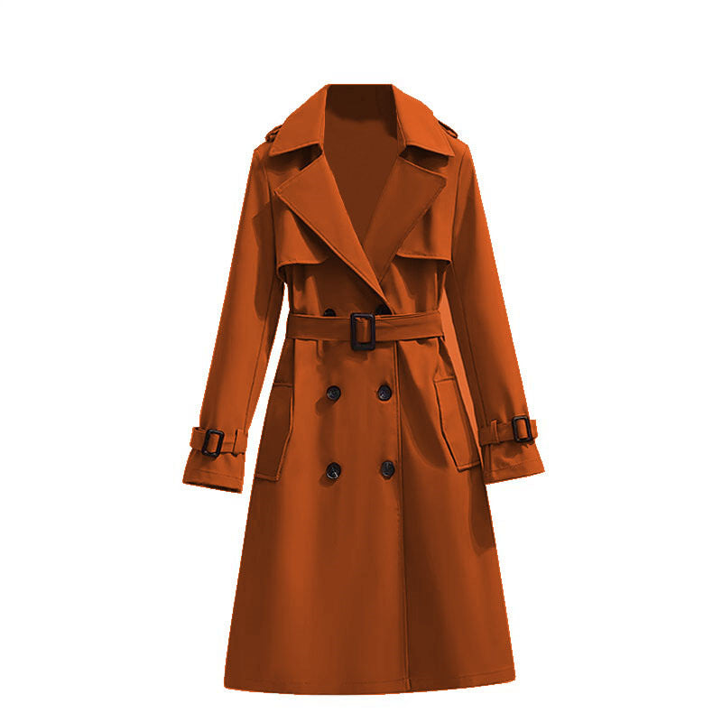 Dames Stijlvolle Trendy Mid-Lengte Trenchcoat | Belladine