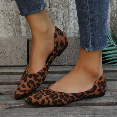 Dames Elegante Trendy Panterprint Flats Ballerina's | Endolisa