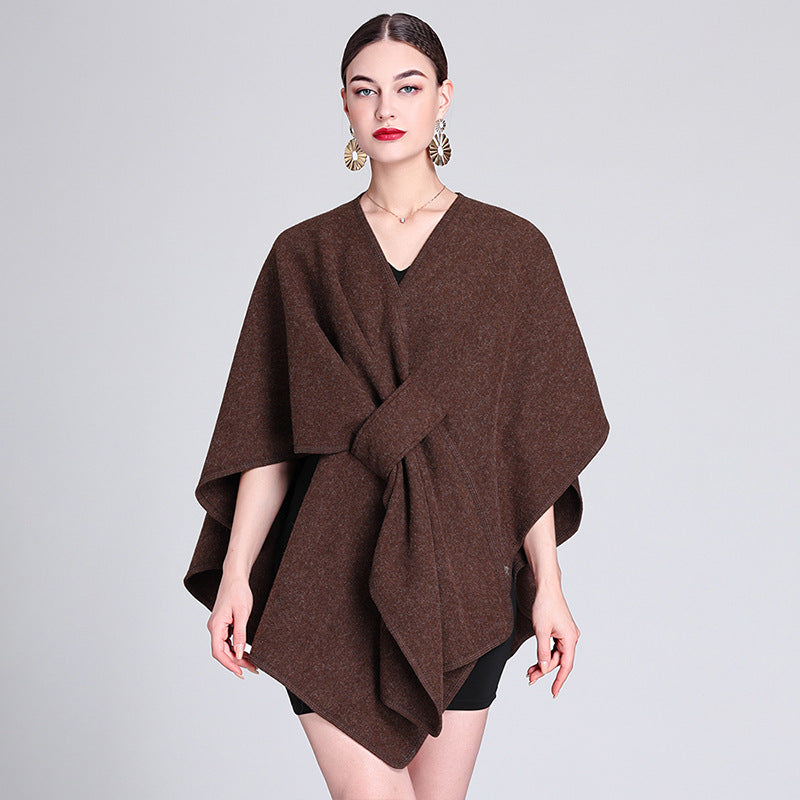 Dames Stijlvolle Elegante Poncho met Riem Detail | Leandra