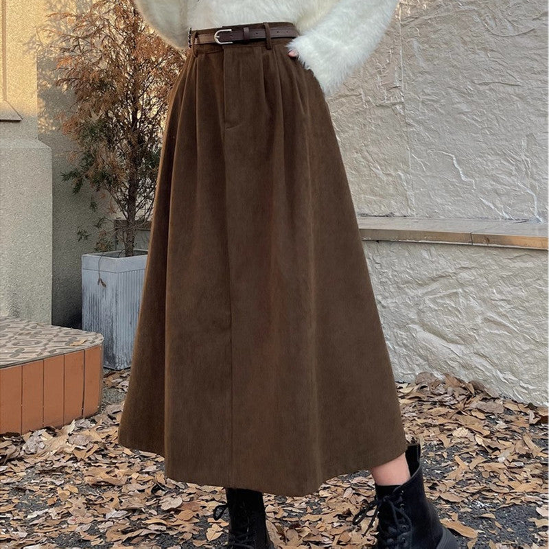 Dames Hoge Taille A-lijn Midi Rok | Amaya