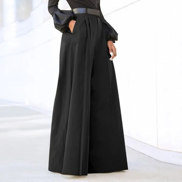Dames Hoge Taille Broek met Wijde Pijpen | Azea