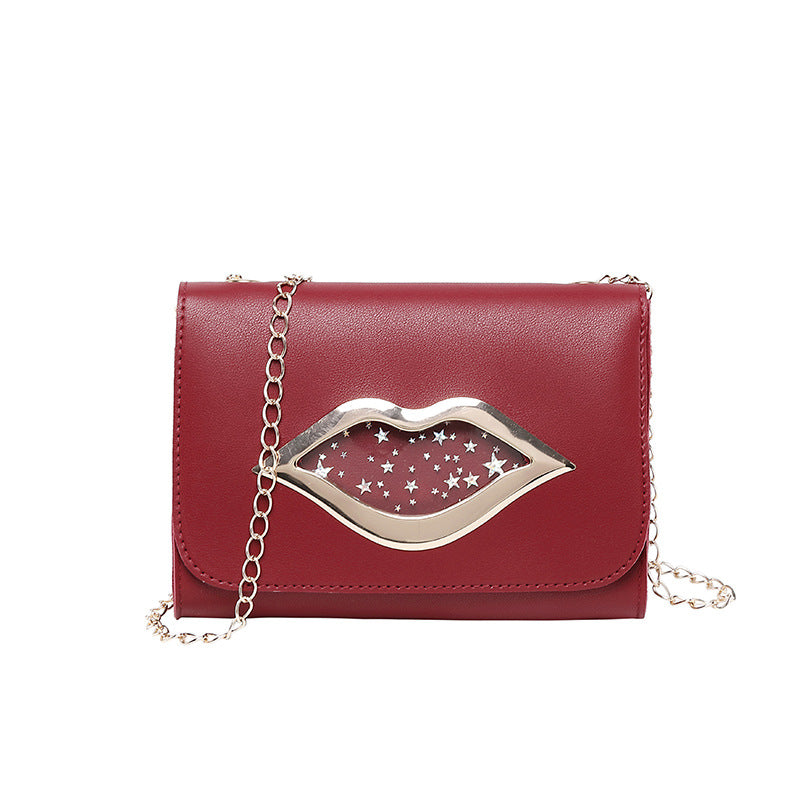 Dames Tas met Ketting en Lippen-detail - Praktische Indeling | Lulu