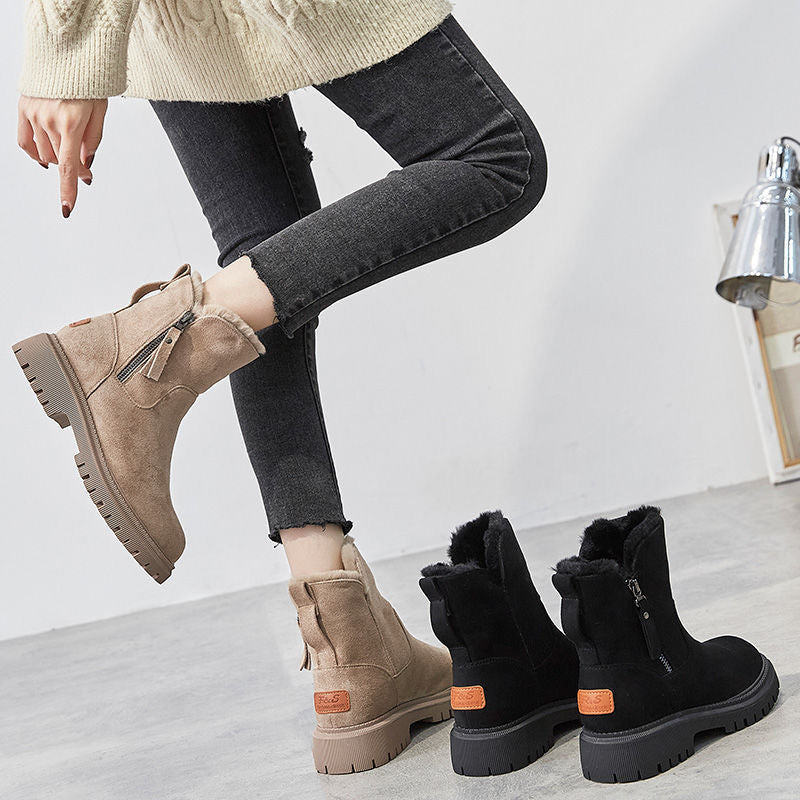 Dames Comfortabele Gevoerde Winter Boots met Rits | Ezra