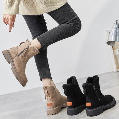 Dames Comfortabele Gevoerde Winter Boots met Rits | Ezra