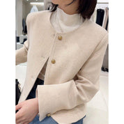 Dames Elegante Warme en Tijdloze Korte Wol Look Blazer | Bisou