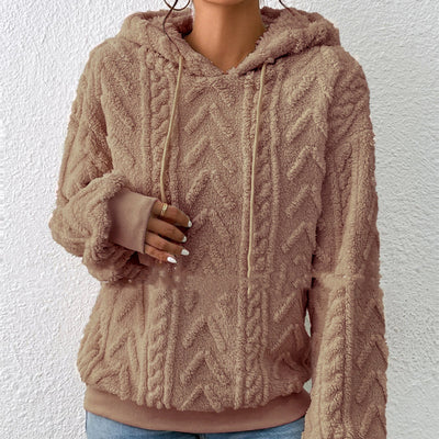 Dames Teddy Hoodie met Geometrisch Patroon | Ralomy